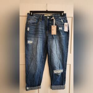 Indigo Saints high rise boyfriend jeans size 28. Nwt